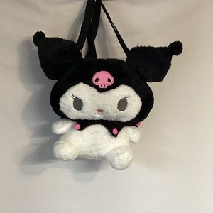 Kuromi Cute Black and White Plush Backpack